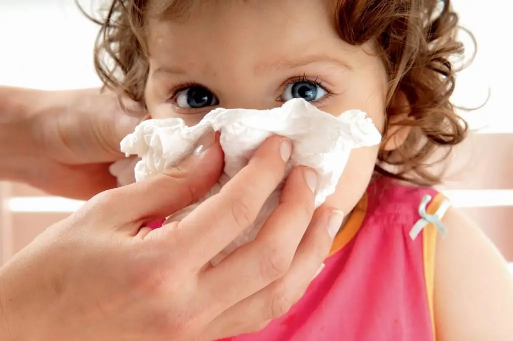 Runny nose in a child