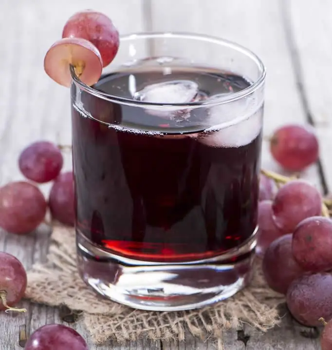 The grape juice