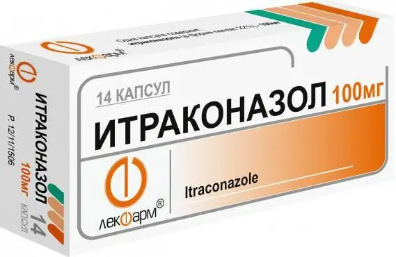 Gambar "Itraconazole" (instruksi, analog)