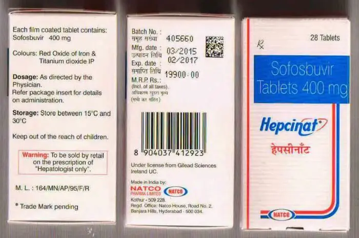 sofosbuvir instructions analogues