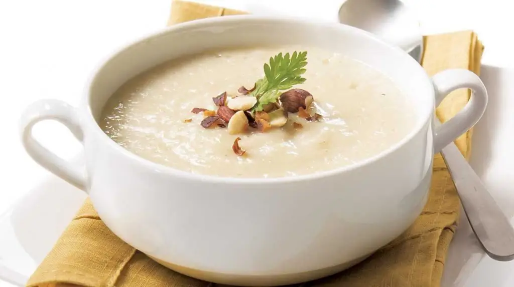 Jerusalem artichoke cream cheese soup