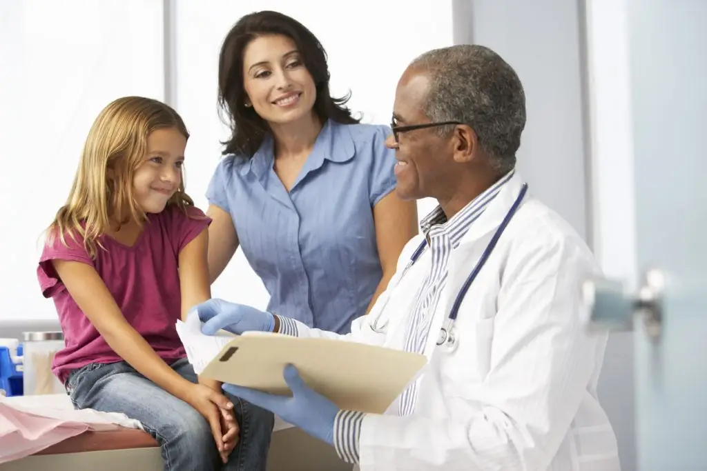 Child at the doctor