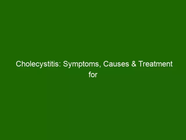 Chronic cholecystitis. Symptoms and treatment