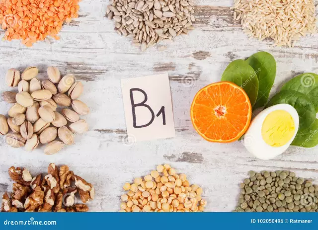 B1 vitamin: application. Foods Containing Vitamin B1