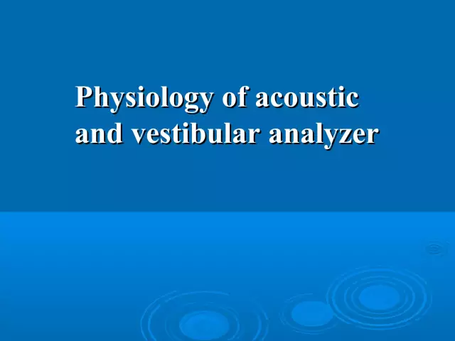 Vestibular human analyzer. Structure and functions